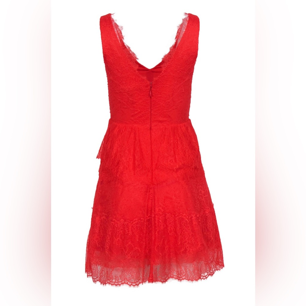 NWOT Revolve Willa BCBGMaxAzria Lace Sleeveless Fit & Flare Dress Red Size Large - Picture 9 of 13